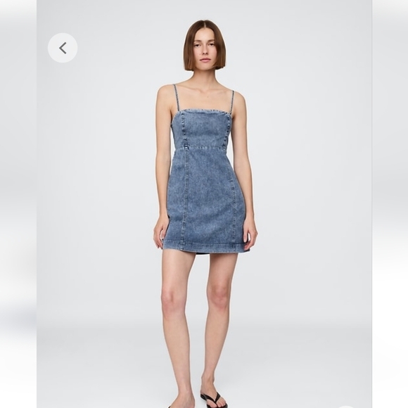 Gap UltraSoft Denim Mini Dress - Picture 1 of 10